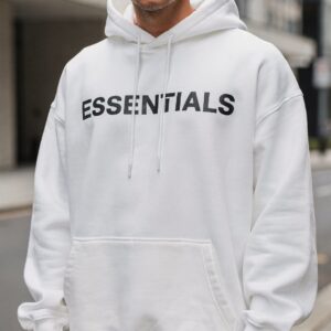 White Essentials Hoodie