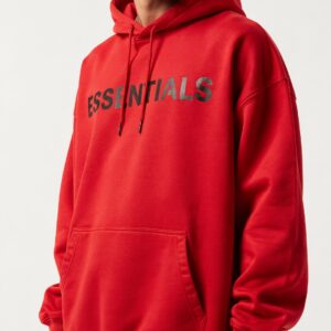 Red Essentials Hoodie